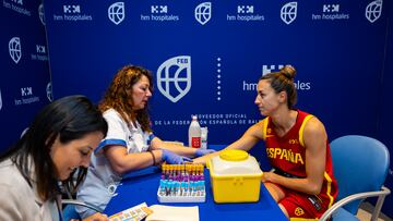 Queralt Casas durante el reconocimiento m¨¦dico de la Selecci¨®n espa?ola femenina de cara a los Juegos Ol¨ªmpicos de Par¨ªs.