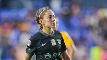 Eva Gonzalez of America during the game Tigres UANL vs America, corresponding to day 17 of the Torneo Clausura Grita Mexico C22 of Liga BBVA MX Femenil, at Universitario Stadium, on May 01, 2022.
<br><br>
Eva Gonzalez de America durante el partido Tigres UANL vs America, correspondiente a la jornada 17 del Torneo Clausura Grita Mexico C22 de la Liga BBVA MX Femenil, en el Estadio Universitario, el 01 de Mayo de 2022.