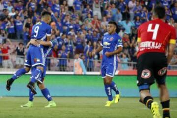 Futbol, Universidad de Chile vs Union Espaola
Sptima fecha, campeonato de Clausura 2016/17
El jugador de Universidad de Chile, Felipe Mora, celebra  su gol  contra  Universidad de Chile vs Union Espaola durante el partido de primera division disputado en el estadio Nacional de Santiago, Chile.
19/03/2017
Javier Torres/Photosport
*************

Football, Universidad de Chile vs Union Espaola
7th date, Clousure Championship 2016/17
Universidad de Chile's, Felipe Mora, celebrates his gol against Universidad de Chile, Union Espaola during the first division football match at the Nacional stadium in Santiago, Chile.
19/03/2017
Javier Torres/Photosport