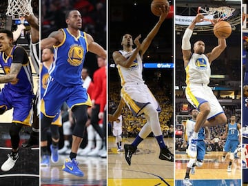 Matt Barnes, Andre Iguodala, Shaun Livingston, David West y JaVale McGee.