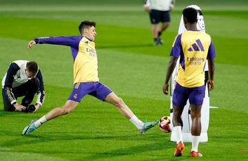 Arda Güler, durante un entrenamiento con el Real Madrid.