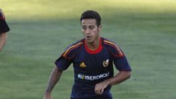 El centrocampista del Barcelona y de la Selección, Thiago Alcántara.