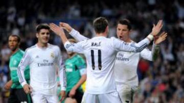 Cristiano Ronaldo celebra tras marcar al Schalke. 