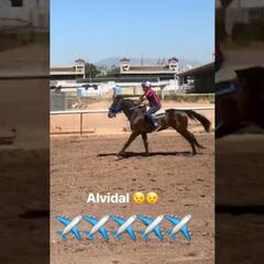 Vidal mostró su visita al Club Hípico tras su doblete