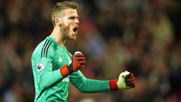 De Gea, en un partido con el Manchester United.