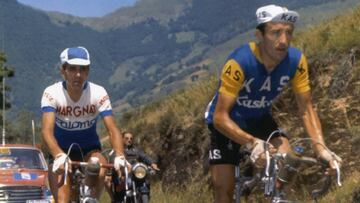 Bahamontes y Jiménez, durante el Tour de 1964.