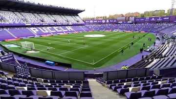 VALLADOLID, SPAIN - APRIL 11: General view inside the stadium prior to the La Liga Santander match between Real Valladolid CF and Granada CF at Estadio Municipal Jose Zorrilla on April 11, 2021 in Valladolid, Spain. Sporting stadiums around Spain remain u