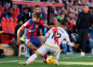 Regate de Lamine Yamal al jugador del Rayo Vallecano, Espino.