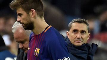 Piqué no sale a entrenarse
y es seria duda para Getafe