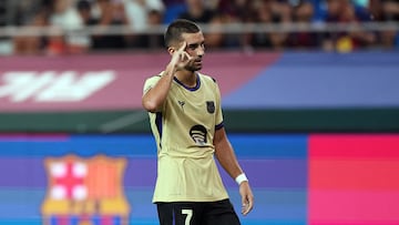 Soccer Football - Pre-Season Friendly - FC Seoul v FC Barcelona - Seoul World Cup Stadium, Seoul, South Korea - July 31, 2025 FC Barcelona's Ferran Torres celebrates scoring their fifth goal REUTERS/Kim Hong-Ji