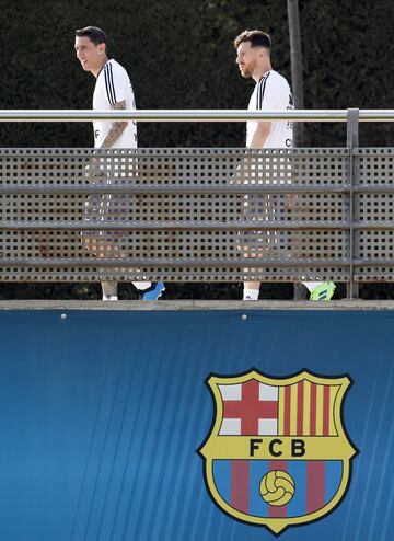 Barcelona 01Junio 2018, Espaa
Previa al Mundial 2018
Entrenamiento de la seleccion Argentina Ciudad Deportiva Joan Gamper, Barcelona.
Lionel Messi de la Seleccion Argentina y Angel Di Maria de la Seleccion Argentina
Foto Ortiz Gustavo
