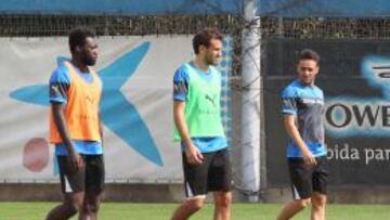 Felipe Caicedo, Cristhian Stuani y Sergio.