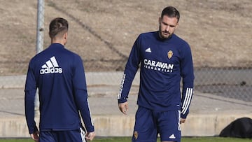 `Pichu`Atienza, en el entrenamiento de esta ma&ntilde;ana.