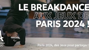 Cartel promocional con el que la organización de los Juegos Olímpicos de París 2024 quiere proponer el breakdance como disciplina olímpica.