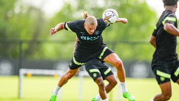 The Norwegian striker could get his first minutes in the sky-blue city shirt in tonight's friendly against Club America.