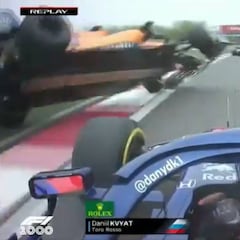 Kvyat jugó a los bolos con los McLaren de Sainz y Norris