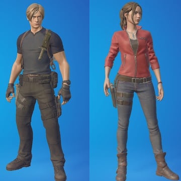 fortnite capitulo 4 temporada 2 skins resident evil leon s kennedy claire redfield