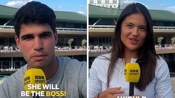 Alcaraz y Raducanu ‘revientan’ Wimbledon con su intervención conjunta en la BBC