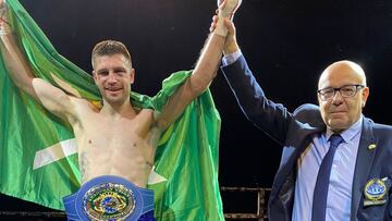 Jon M&iacute;guez, tras ganar el Campeonato de la Uni&oacute;n Europea del welter.