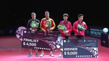 El podio en el torneo de China.