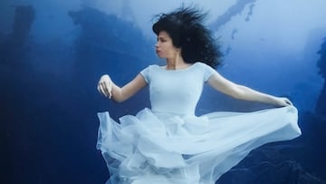 Ciara Antowski a casi 50 metros de profundidad en Boca Raton, Florida