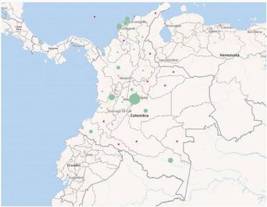 Mapa de casos y muertes por coronavirus por departamentos en Colombia: hoy, 4 de junio