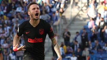 Sa&uacute;l celebra su gol ante el Espanyol el 1 de marzo pasado. 