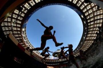 3000 metros obstáculos femeninos en el Campeonato Mundial de Atletismo Moscú 2013 en el estadio Luzhniki el 10 de agosto de 2013.