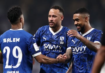 Neymar, durante el partido de Al Hilal contra Al Ain de octubre.