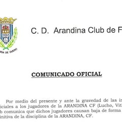 La Arandina expulsa a los tres jugadores denunciados por agresión sexual