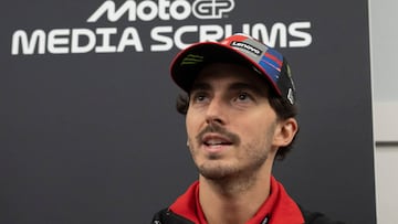 Francesco Bagnaia en la sala de prensa de COTA.