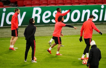 Gareth Bale, Santiago Solari, Vinicius y Marcelo.