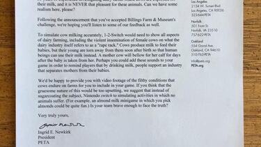 La PETA pide a Nintendo que mejore el minijuego de ordeñar vacas