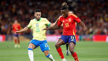 26/03/24 PARTIDO INTERNACIONAL AMISTOSO
SELECCION ESPA?OLA FUTBOL ESPA?A - BRASIL
YAN COUTO NICO WILLIAMS