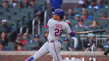 The Dominican hit a Spencer Strider slider to right field, recording his 1,000th MLB hit.