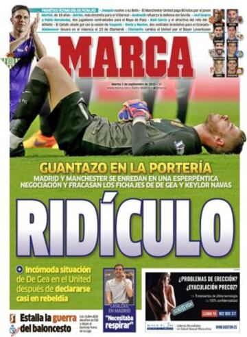 Portadas de la prensa deportiva