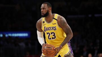 LeBron James, durante un partido de la NBA de Los Ángeles Lakers
