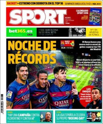 Portadas de la prensa mundial