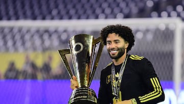 Cesar Huerta of Mexico with the Champion Trophy  during the Final match between United States USA) and Mexico (Mexican National Team) as part of the 2025 CONCACAF Gold Cup at NRG Stadium, on July 06, 2025 in Houston, Texas, United States.
