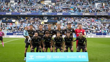 Once del Málaga ante Las Palmas.
