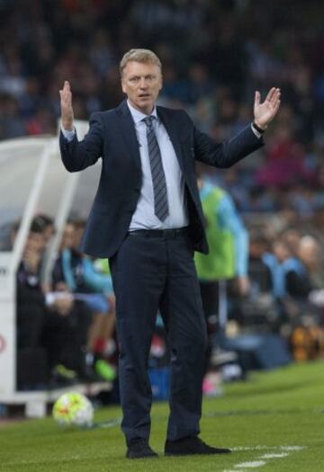 David Moyes llegó a la Real Sociedad a finales de 2014 para tratar de dar un impulso al equipo vasco. Fue destituido un año después tras lograr unos malos registros. Dirigió 42 partidos, en donde perdió más (15) que ganó (12).