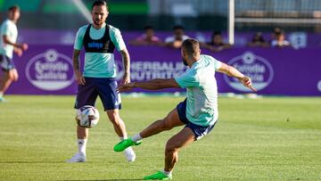 Weissman completó la sesión de entrenamiento del Real Valladolid. Foto Real Valladolid.