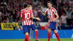 Savic celebra un gol con el Atl&eacute;tico.