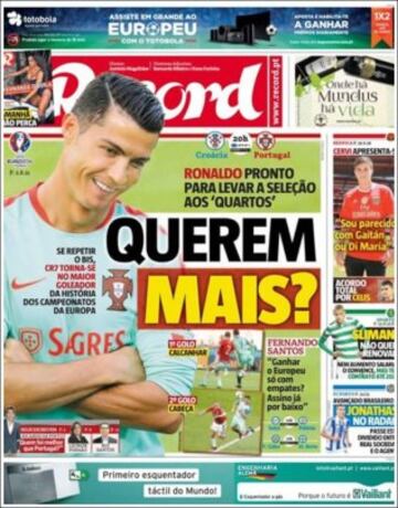 Portadas de la prensa mundial