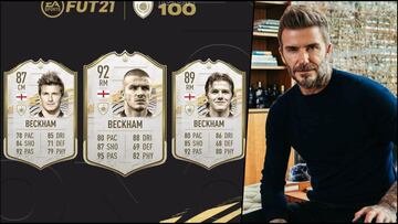 Icono David Beckham en FIFA 21: revelados los stats de sus tres cartas