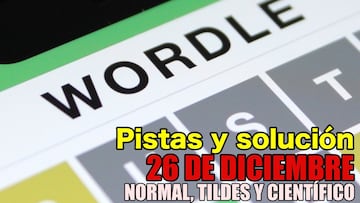 Wordle 26 de diciembre 2023 solución retos