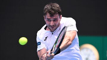 El tenista espa?ol Pedro Martinez, durante un partido en el Open de Australia 2023.