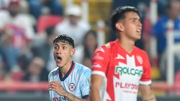 Uriel Antuna of Cruz Azul during the game Necaxa vs Cruz Azul, corresponding to Round 11 of the Torneo Apertura 2023 of the Liga BBVA MX, at Victoria Stadium, on October 04, 2023.
<br><br>
Uriel Antuna de Cruz Azul durante el partido Necaxa vs Cruz Azul, correspondiente a la Jornada 11 del Torneo Apertura 2023 de la Liga BBVA MX, en el Estadio Victoria, el 04 de Octubre de 2023.