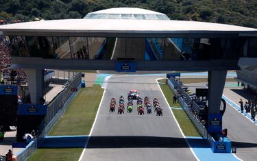 Salida en el Gran Premio de España de MotoGP.