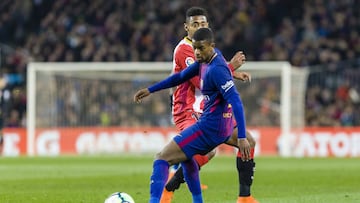 Nelson Semedo, lesionado ante el Girona.